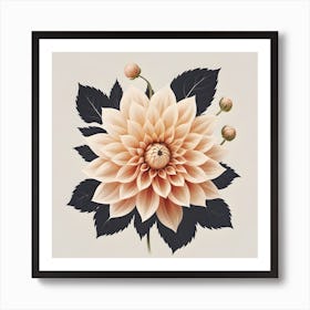 Dahlia Flower Art Print