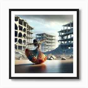 Dancer In Ruins 1 Art Print