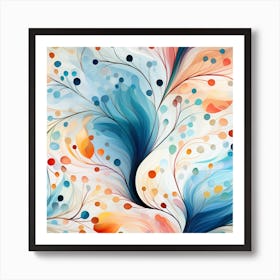 Abstract Floral Pattern 1 Art Print