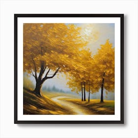 Yellow Trees 1 Art Print