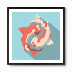 Fish Yin And Yang Water Nature Horoscope Astrology Pisces Stars Universe Art Print