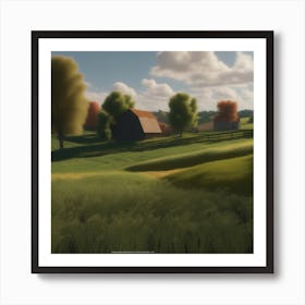 Farm In The Countryside 36 Art Print