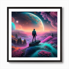 Space Landscape 3 Art Print