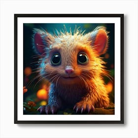 Firefly Whimsical Photorealistic Creature Full Of Playful Charm 60104 (3) Art Print