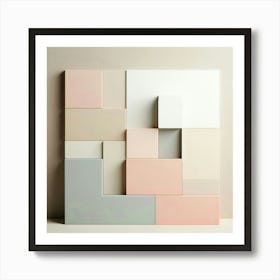 Pastel Squares Art Print