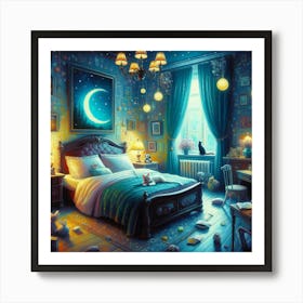 Night In The Bedroom Art Print