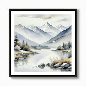 Mountain Lake Art Print