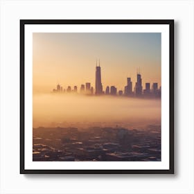 Sunrise Over Skyline Art Print