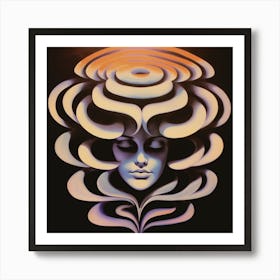 Abstract, weird, atmospheric, artwork print, "Face The Truth" Art Print