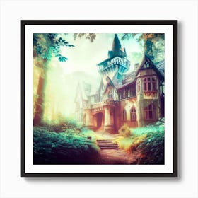 Fairytale House In The Forest Art Print