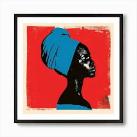 African Woman In A Turban 25 Art Print