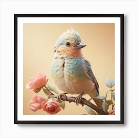 Bird On A Branch  Art Print