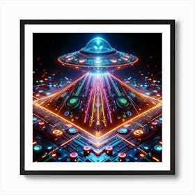 Alien Spaceship 9 Art Print