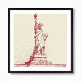 A Usa Hand Drawn Sketch Illustration 1720362545 2 Art Print