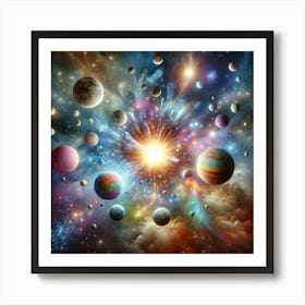 Planets In Space 2 Art Print