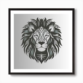 Lion Head 4 Art Print