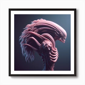 Alien Portrait Pink 4 Art Print