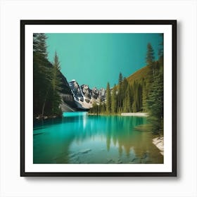 Lake Banff Canvas Print Art Print