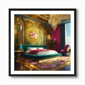 Gold Bedroom 1 Art Print