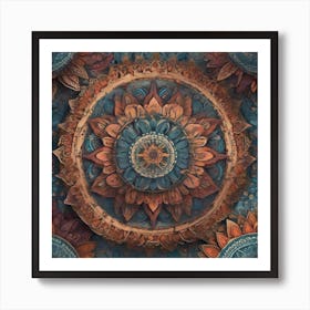 Mandalas, Boho style 1 Art Print