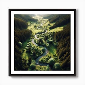 River In The Mountains 1 Art Print