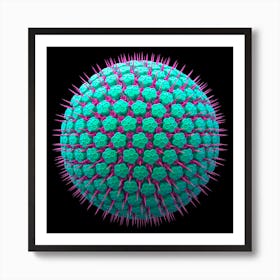 Spicky Virus Particle Type 5 Art Print