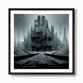 Futuristic Dystopian City 1 Art Print