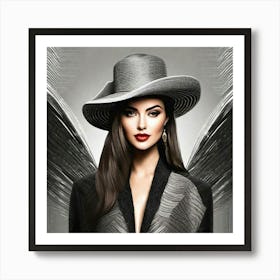 Angel In A Hat Art Print