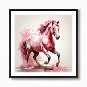 Pink Horse Art Print