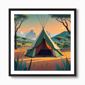 Tent In The Wilderness Art Print