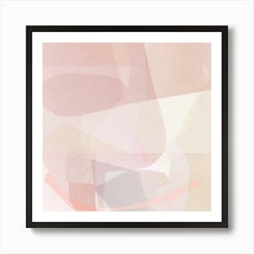 Pink Pastel Abstract Collage "Rose" Pastel Home Decor, Peach, Beige, Neutral Contemporary Minimalist Art Print