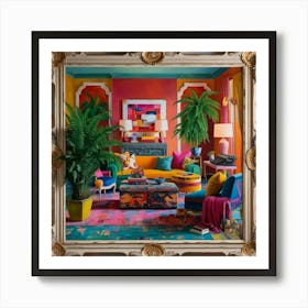 Colorful Living Room Poster