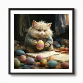 Easter Cat Art Print