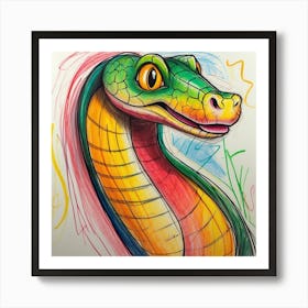 Snake Head 4 Art Print