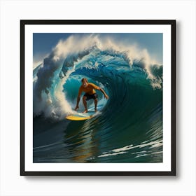 Surfer In The Wave 1 Art Print