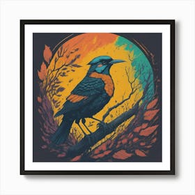 Bird On A Branch Art Print