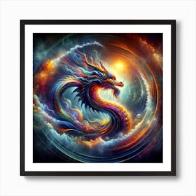 Dragon In The Sky 3 Art Print