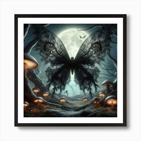 Butterfly In The Forest 35 Art Print