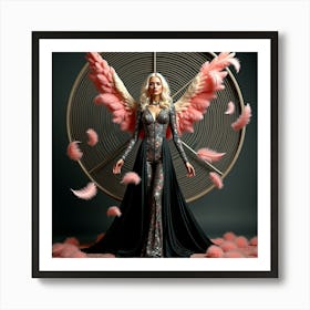 Angel With Feathers Art Print