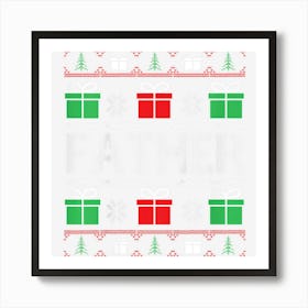 Kids Father Ugly Christmas Sweater Art Print