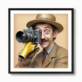 Man With A Camera Art Print