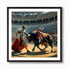 Bullfighter Oil On Canvas Super Large Wall Art Velasquez Style Painting Poster