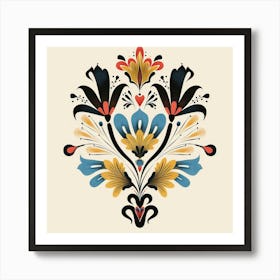 A Decorative Motif FLowers Art Print