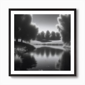 Black And White Painting 4 Art Print