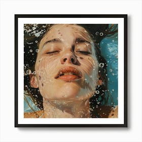 'Swimming' Art Print