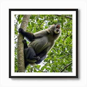 Monkey In Tree Art Print