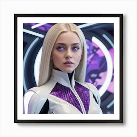 Girl In A Futuristic Suit Poster