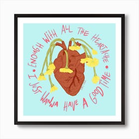 Heartache Square Art Print