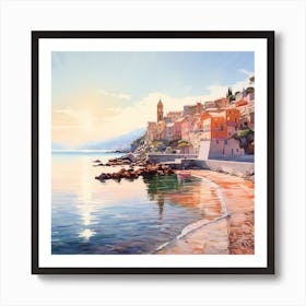 Golden Horizons: Impressionist Whispers Art Print