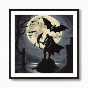 Batman And Batwoman Art Print